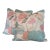 Lee Jofa Nympheus Twill Pillows in Pink/Teal With Braided Multi Cord- 22" Pair For Sale
