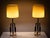 Metal Hollywood Regency Table Lamps in Brass and Chrome, 1970s, Set of 2 For Sale - Image 7 of 9