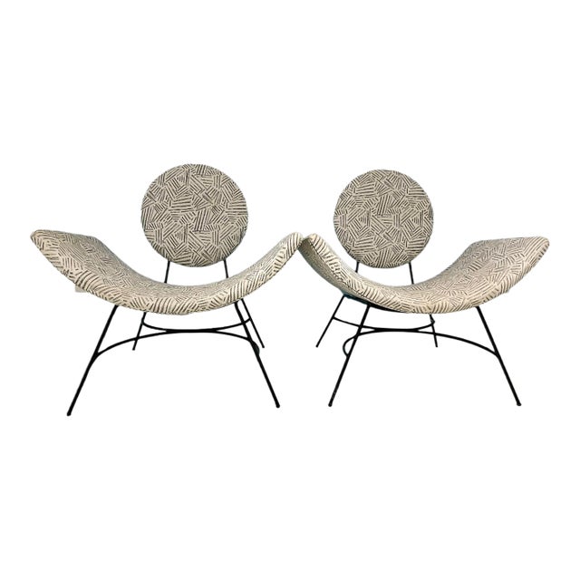 Pair of Elroy Upholstered & Iron Chair by Mitchell Gold + Bob Williams For Sale