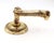 Modern brass braided door lever paired with a round rosette. The original rosette mounting screws are not available. Good...