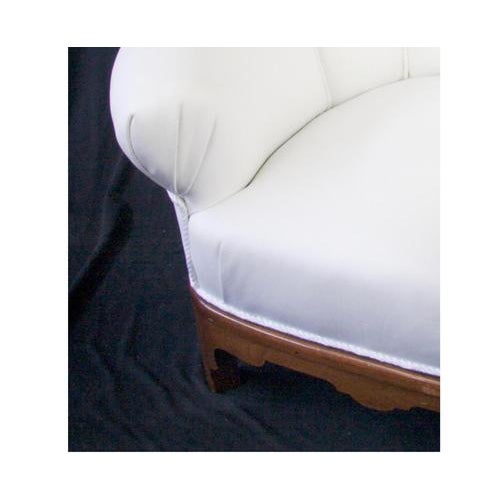 Art Deco Swedish Shellback Armchair in White Leather, 1920s For Sale - Image 4 of 5