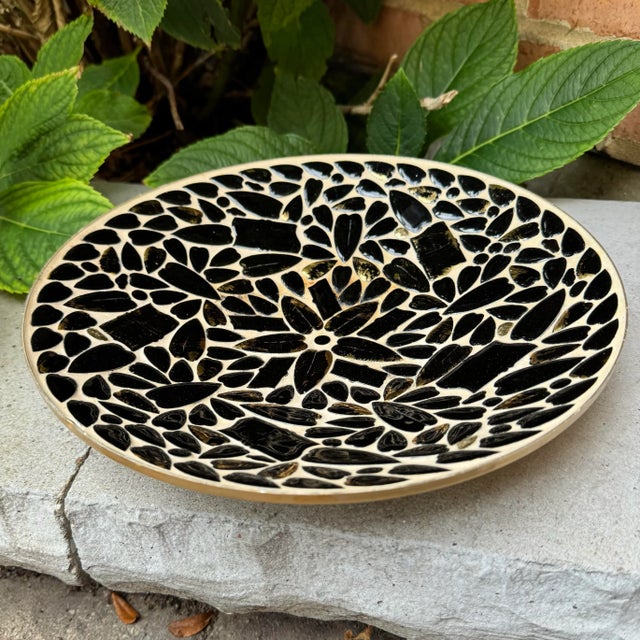 Mid-Century Modern Mid-Century Mosaic Tile Decorative Bowl - 11.25” For Sale - Image 3 of 6
