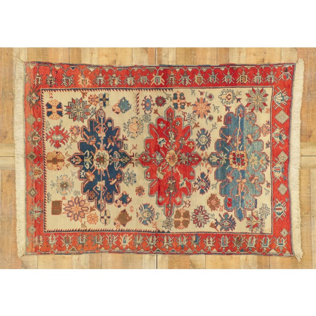 Vintage Turkish Rug, 04'11 X 06'10 For Sale - Image 9 of 10