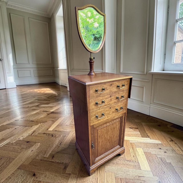 Edwardian Mahogany Dressing Chest with Adjustable Shield Mirror, 1890s For Sale - Image 4 of 12