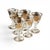 Victorian 1960s Set of 6 24k Gold Encrusted Crystal Cordial Shot Stem Barware Set For Sale - Image 3 of 13