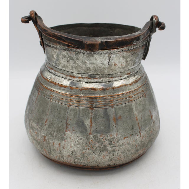 Victorian Mid-Late 19th Century Tinned Copper Cooking or Yogurt Pot From Eastern Turkey For Sale - Image 3 of 7
