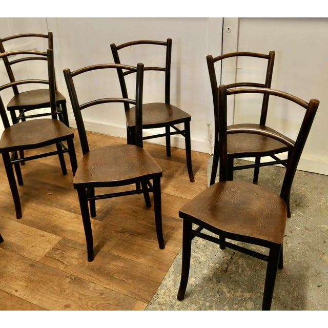 19th Century Bistro Bentwood Chairs from Thonet, Set of 8 For Sale - Image 3 of 10