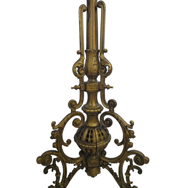 Historicist Gilded Cast Iron Side Table, Germany, 1880s For Sale - Image 9 of 10