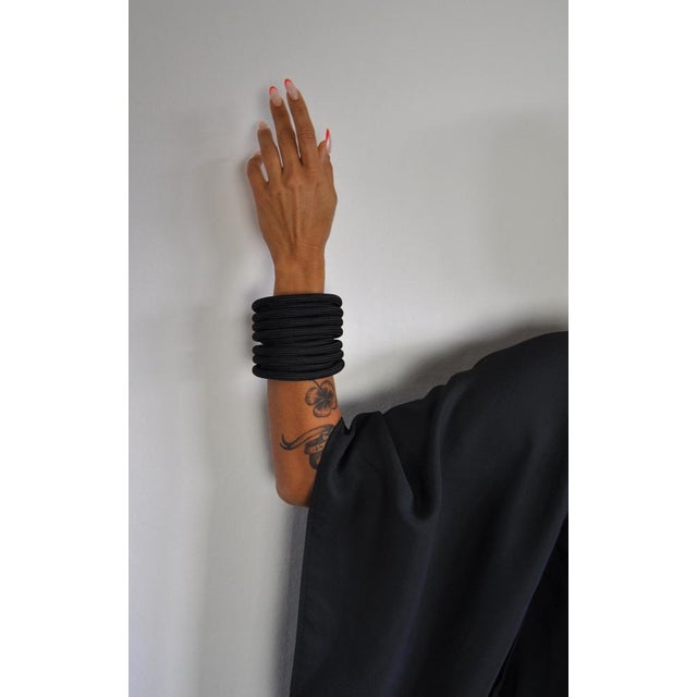 Modern Danish Bracelet in Sterling Silver and Cord from Monies For Sale - Image 6 of 12