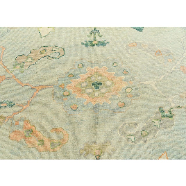 Turkish Oushak Rug 8'1" x 10'2" For Sale - Image 4 of 4