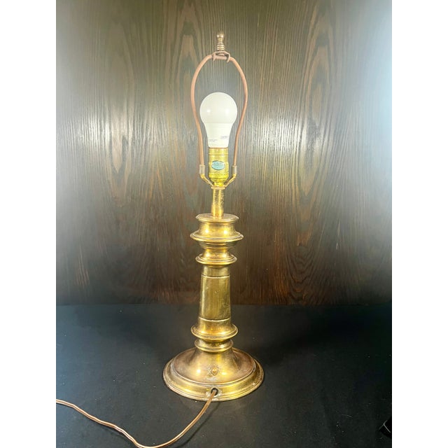 Stiffel Vintage Brass Table Lamp Stiffel For Sale - Image 4 of 11