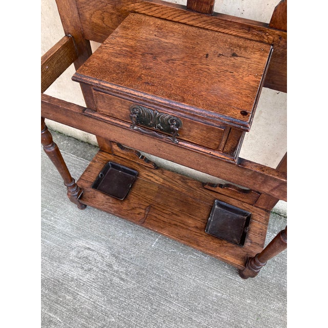 English Mahogany Hall Stand, 1890s For Sale - Image 9 of 14