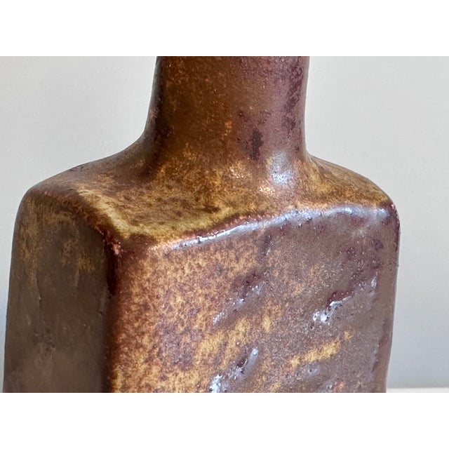 Brown Free-Form Ceramic Art Vase in Earth Tones from Mobach-Keramik, Netherlands, 1960s For Sale - Image 8 of 18
