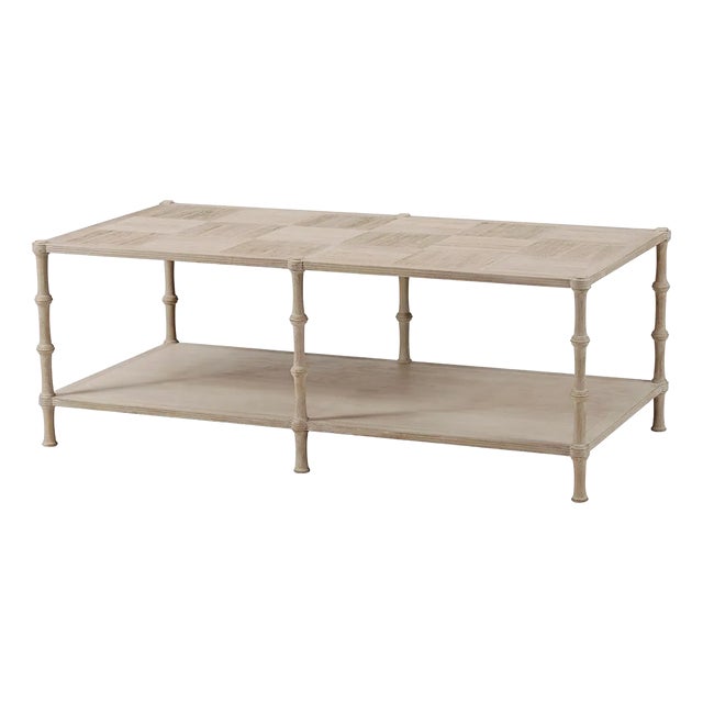 Rustic Washed Coffee Table For Sale