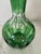 Emerald Green Cut-to-Clear Crystal Bud Vase Carafe For Sale - Image 12 of 12