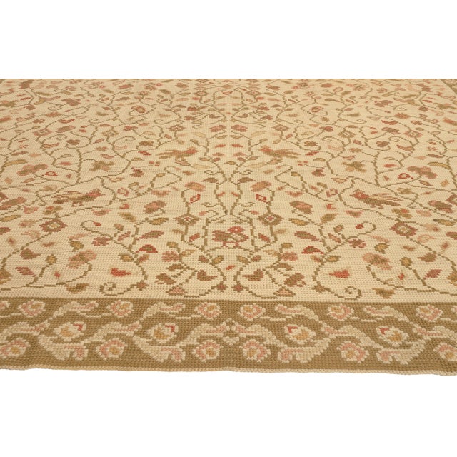 Antique Portuguese Needlepoint Arraiolos Rug, 07'11 X 11'02 For Sale - Image 4 of 10