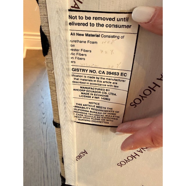 Bolero Upholstered Accent Chairs by Adriana Hoyos. Sold as a Set For Sale - Image 10 of 10