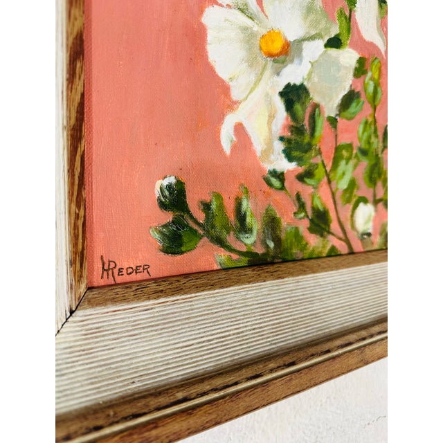 Vintage Floral Painting, Framed For Sale - Image 4 of 6