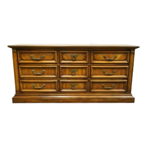 Stanley Furniture Italian Neoclassical Tuscan Style 64" Triple Dresser 6413-03