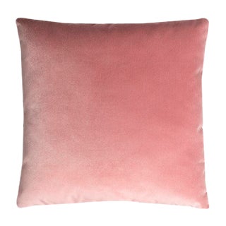 Velvet Velvet Plain Pink-Colored Cushion without Frame by Lorenza Briola for Lo Decor For Sale