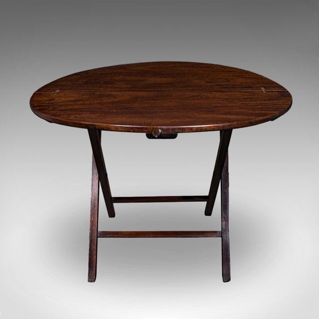 Antique Kitchen Garden Table, English, Folding, Coaching, Occasional, Edwardian For Sale - Image 4 of 12