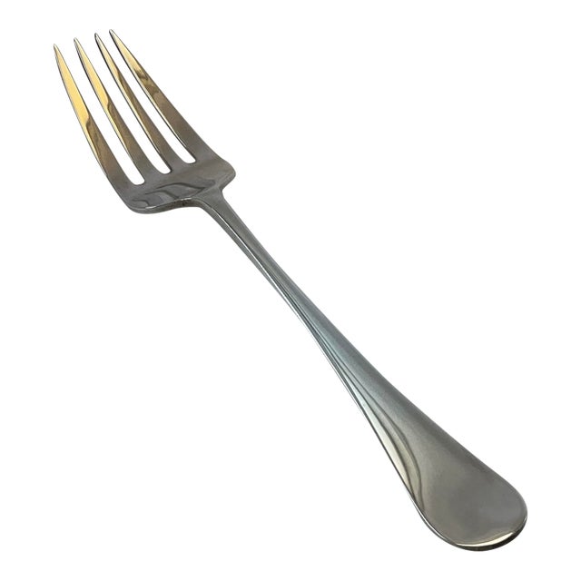 1980s Silver Serving Fork, Rattail For Sale
