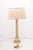 Wood 1930s Italian Gesso & Gilt Corinthian Column With Pongee Silk Shade For Sale - Image 7 of 10