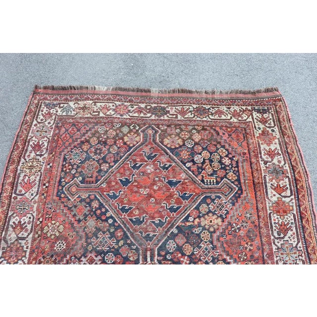 Vintage Middle Eastern Shiraz Rug, 1950s For Sale - Image 8 of 11