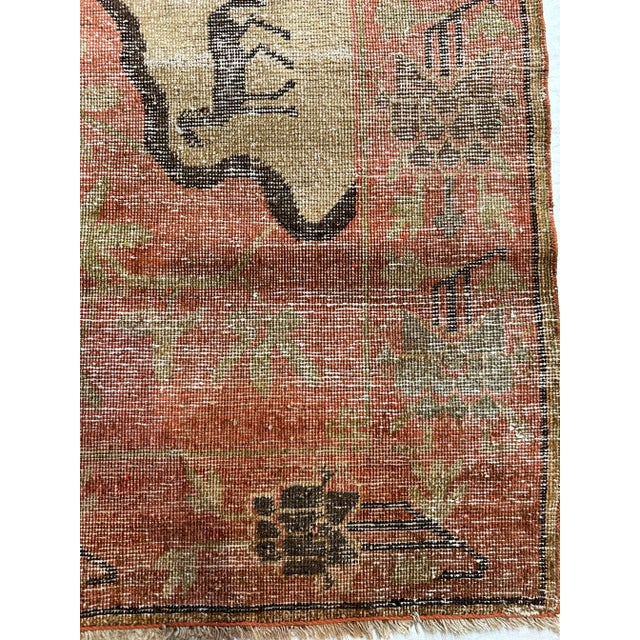 Tribal 19th Century Animal Print Style Khotan Rug For Sale - Image 3 of 5
