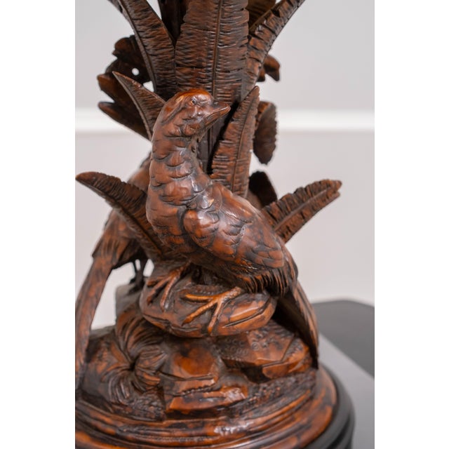 1990s Decorative Pheasant Base Table Lamp W. Shade For Sale - Image 15 of 17