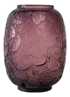 Amethyst-Tinted Monnaie du Pape Vase from René Lalique, 1914