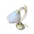 Vintage Art Nouveau Style Brass and Frosted Glass Flower Table Lamp For Sale - Image 4 of 9