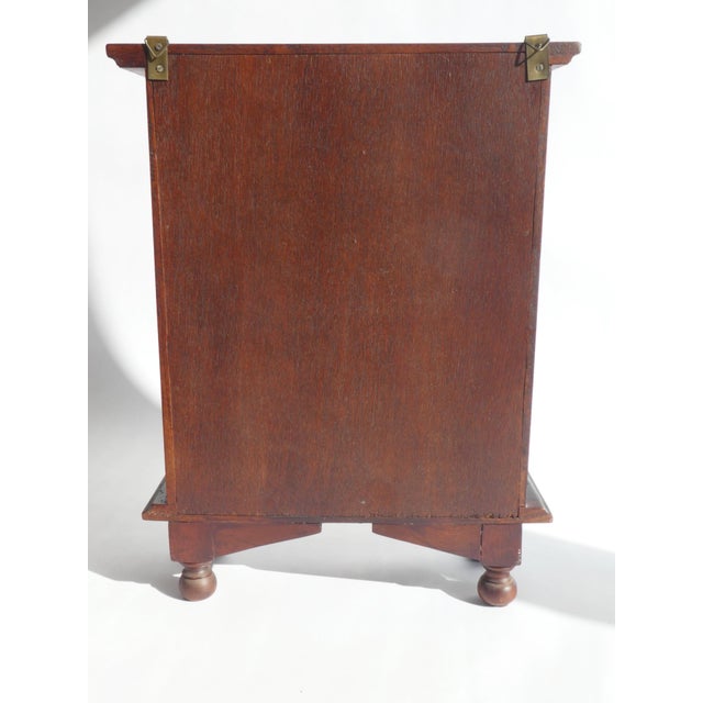 Antique Dutch Farmhouse Wooden Ceramic Floral Spice Cabinet, 1950s For Sale - Image 8 of 14