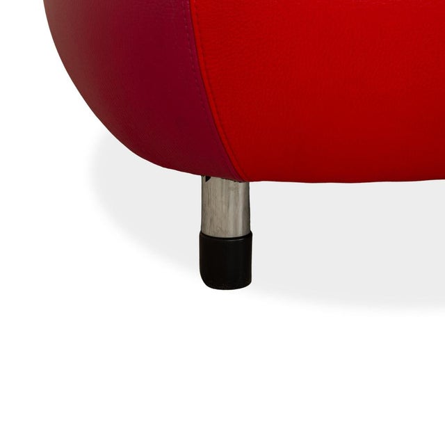 Pallone Leather Chair with Ottoman from Leolux, Set of 2 For Sale - Image 6 of 18