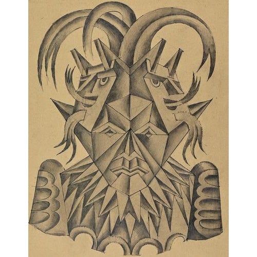 China ink drawing on paper. Sheet dimension cm. 39x33. Hand signed, titled and dated. Prov. Galleria "La Bertesca",...