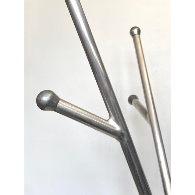 Silver Vintage Aluminum Coat Rack from Reggio Emilia, Italy, 1970s For Sale - Image 8 of 13