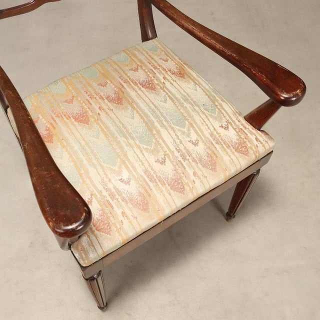 Wood Mahogany Stained Beech Armchair For Sale - Image 7 of 10