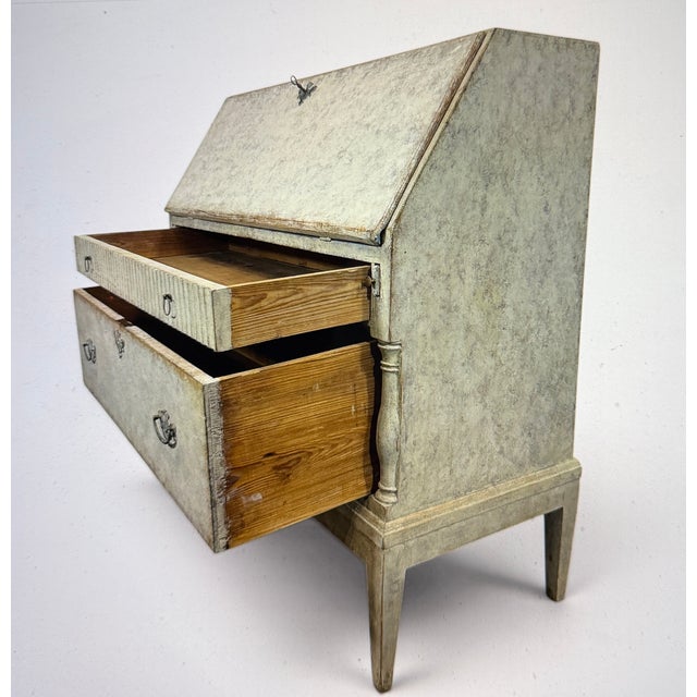 Antique Gustavian Secretaire in Wood, 1860 For Sale - Image 4 of 6