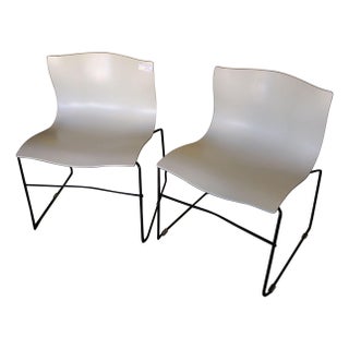 Knoll Vignelli Handkerchief White Chairs- Set of 4 For Sale