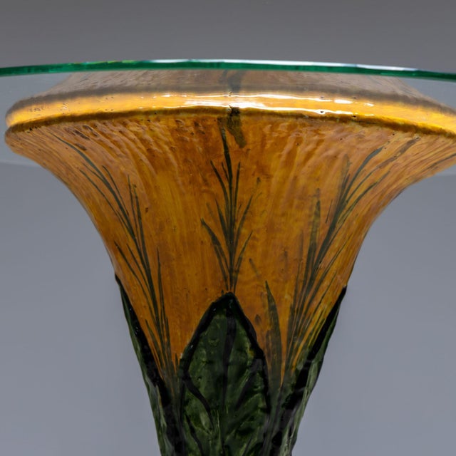 Glazed Ceramic Side Table, Italy 1960s For Sale - Image 4 of 8