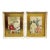 Pair Vintage Chinoiserie Asian Floral Prints With Gold Foil Mattes For Sale