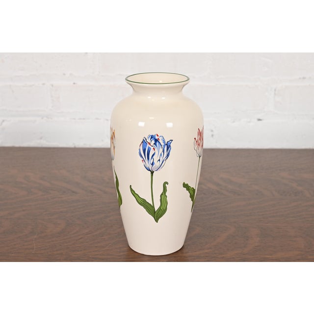 A gorgeous "Tiffany Tulips" porcelain vase By Tiffany & Co. (signed to the underside) England, Late 20th Century Measures:...