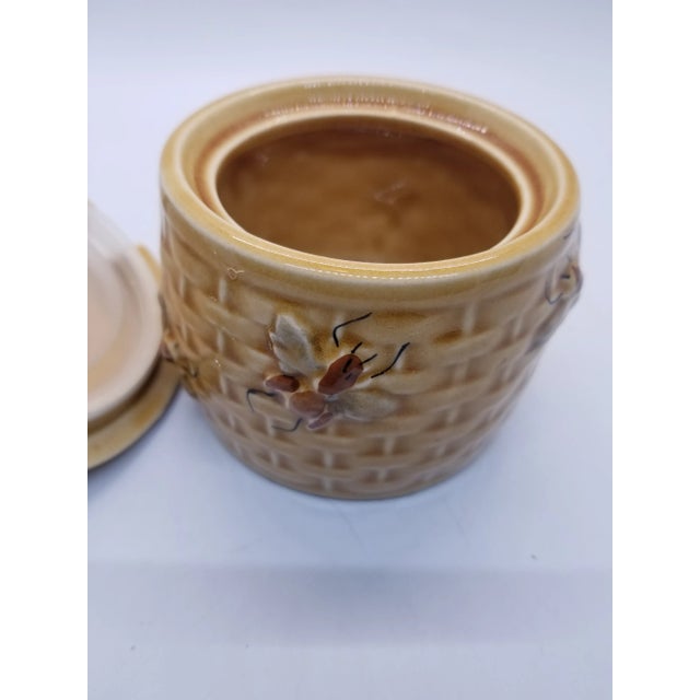 1970s Vintage Honeycomb Portuguese Pottery Jar, Numbered For Sale - Image 5 of 7