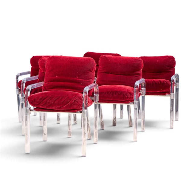 Mid-Century Modern Jeff Messerschmidt Pipeline Series II Mid Century Lucite and Aluminum Dining Chairs - Set of 6 For Sale - Image 3 of 10