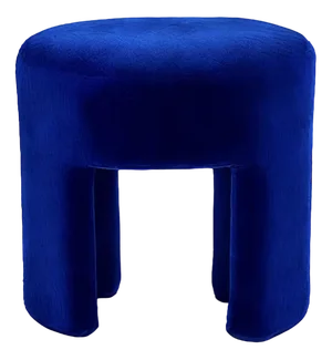 Furia Stool in Blue Velvet by Moanne