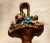 Art Deco Antique Cast Iron Floral Basket Doorstop - Hand-Painted, Circa 1900 For Sale - Image 3 of 11