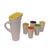 Neustricer Jug and Glasses from Saint-Pair-sur-Mer Ceramics, France, 1950s, Set of 6 For Sale - Image 12 of 12