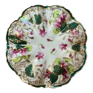 Vintage Hand Painted Trinket Dish For Sale