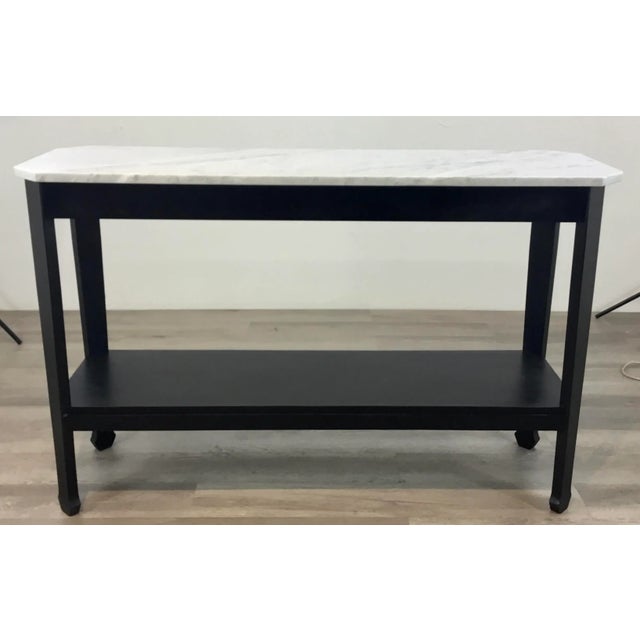 Modern White Carrara Marble Console Table Chairish