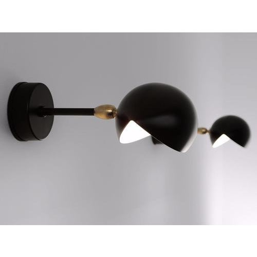 Mid-Century Modern Black Eye Sconce Wall Lamp by Serge Mouille For Sale - Image 6 of 9